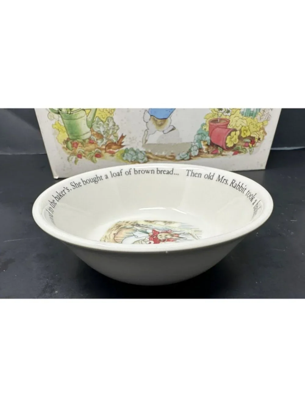 WEDGWOOD PETER RABBIT 3 PC NURSERY SET w/Box Plate Oatmeal Mug Beatrix Potter
